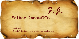 Felber Jonatán névjegykártya